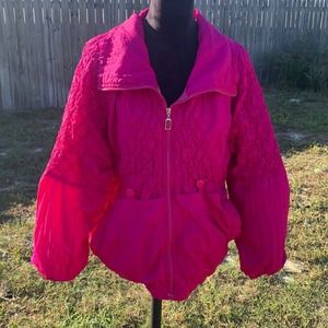 GREAT CAVALIER ST PAUL Pink Retro Quilted 80s Pink Jacket M